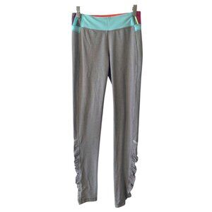 IVIVVA Gray Multicolor Waistband Ruched Leg Girl's Athletic Leggings Size 12